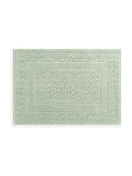 Tapis de bain à motif nid d'abeille Katharina, Vert sauge, larg. 50 x long. 70 cm