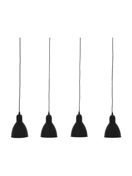 Hanglamp Priddy van metaal, Baldakijn: metaal, Zwart, B 98  x H 20 cm
