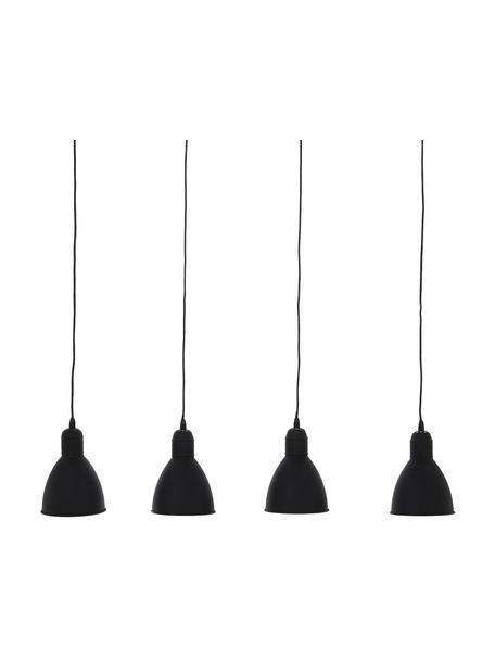 Hanglamp Priddy van metaal, Baldakijn: metaal, Zwart, B 98 x H 20 cm