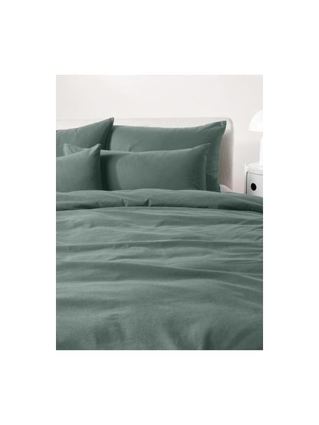 Funda nórdica de franela Biba, Azul petróleo, Cama 90 cm (155 x 220 cm)