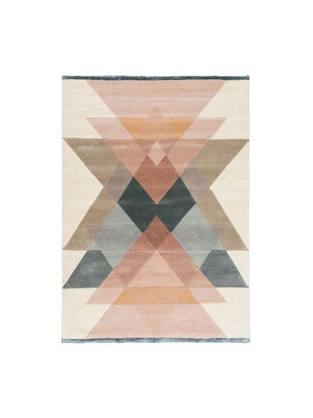 Alfombra artesanal de lana de diseño Freya, Parte superior: 95% lana, 5% viscosa, Reverso: 100% algodón Las alfombra, Multicolor, An 200 x L 300 cm (Tamaño L)