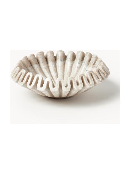 Handgefertigte Deko-Schale Santorini aus Marmor, Ø 18 cm, Marmor, Braun, marmoriert, Ø 18 x H 7 cm