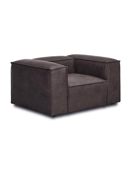 Kreslo z recyklovanej kože Lennon, Koža hnedosivá, Š 130 x H 101 cm