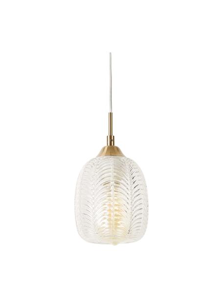 Lámpara de techo pequeña de vidrio Vario, Fijación: aluminio recubierto, Pantalla: vidrio satinado, Cable: plástico, Anclaje: aluminio recubierto, Latón, Ø 14 x Al 24 cm