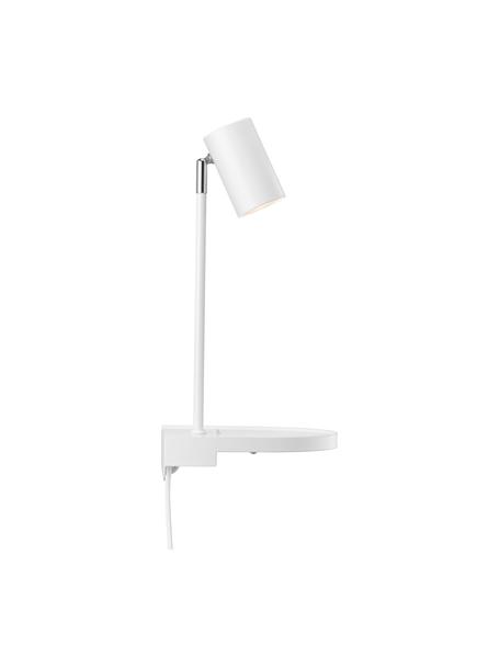 Moderne Wandleuchte Colly mit Stecker, Lampenschirm: Metall, beschichtet, Weiß, 20 x 43 cm
