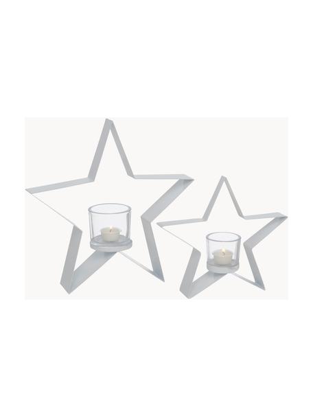 Photophore Noël Naos, 2 élém., Blanc, Lot de différentes tailles
