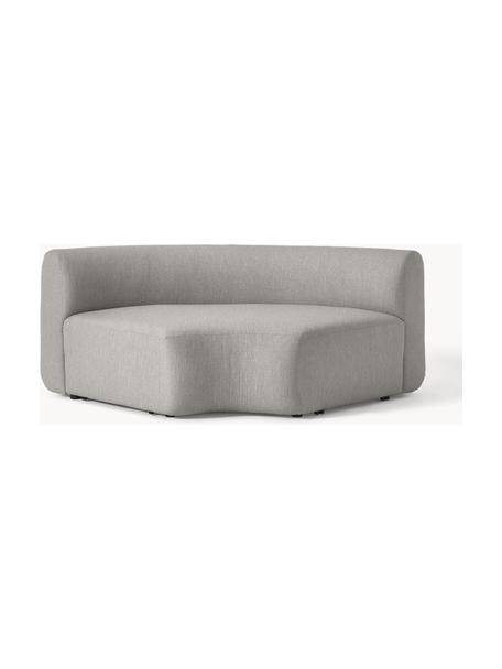 Módulo de esquina redondo sofá Sofia, Tapizado: 100% polipropileno Alta r, Estructura: madera de abeto con certi, Patas: plástico El material util, Tejido gris, An 138 x F 138 cm