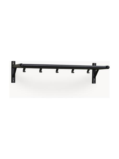 Perchero de pared de madera de roble Milford, Negro, An 80 cm