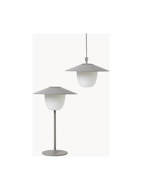 Lampada da esterno portatile a LED dimmerabile posizionabile a terra o appendibile al soffitto Ani, Paralume: alluminio, Base della lampada: alluminio rivestito, Grigio, bianco, Ø 22 x Alt. 33 cm