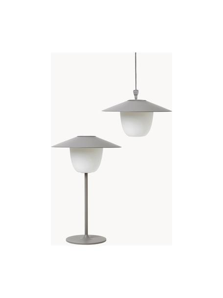 Lámpara LED regulable para exterior Ani, portátil para colgar o de pie, Pantalla: aluminio, Cable: plástico, Gris, blanco, Ø 22 x Al 33 cm