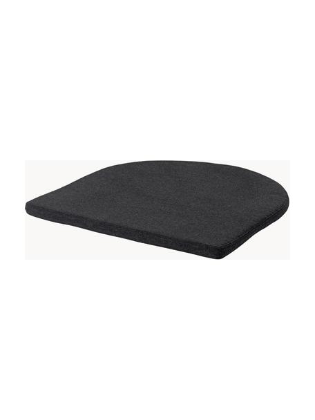 Cojín de asiento para exterior silla Bauhaus, Tapizado: 100% tejido acrílico Alta, Negro, An 48 x L 51 cm