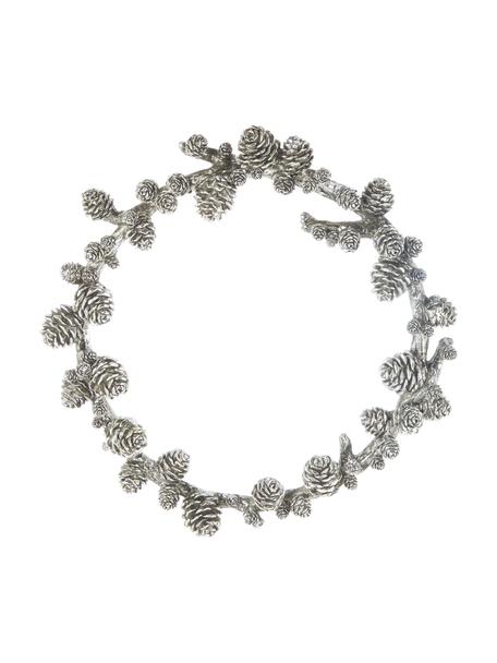 Couronne de Noël faite main Serafina Ø 39 cm, Plastique, Couleur argentée, Ø 39 cm
