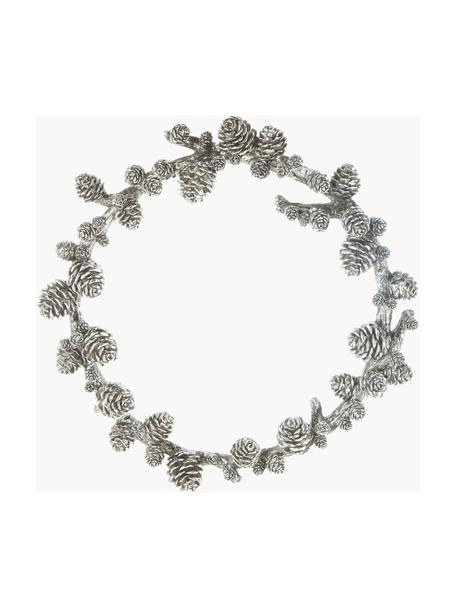 Couronne de Noël faite main Serafina Ø 39 cm, Plastique, Couleur argentée, Ø 39 cm