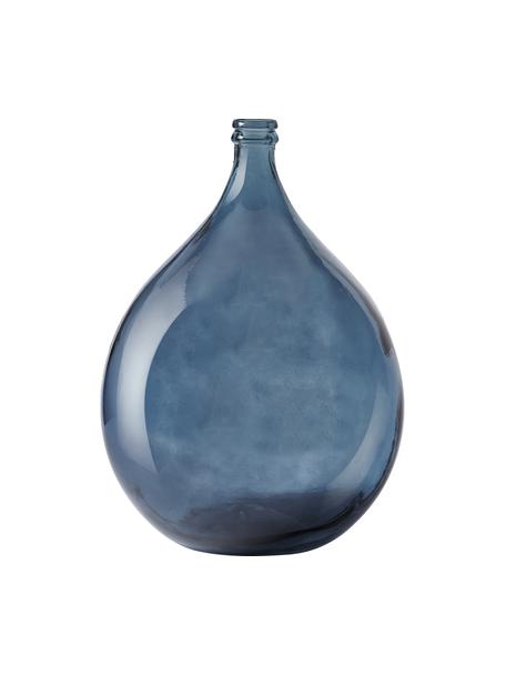 Vase dame-Jeanne en verre recyclé Dante, Verre recyclé, Bleu foncé, larg. 40 x haut. 56 cm