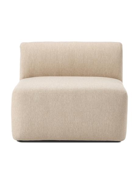 Middelste module Sofia, Bekleding: 100 % polypropyleen, Frame: sparrenhout, spaanplaat, , Poten: kunststof, Geweven stof lichtbeige, B 87 x H 103 cm