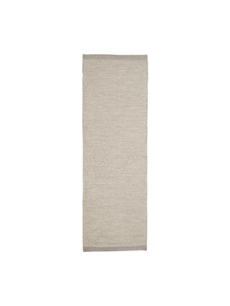 Ručne tkaný vlnený behúň Asko, Sivá, Š 80 x D 250 cm