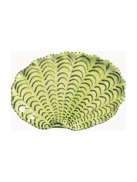 Servírovací talíř Shellegance, D 16 cm, Glazovaná kamenina, Světle zelená, Š 16 cm, H 11 cm