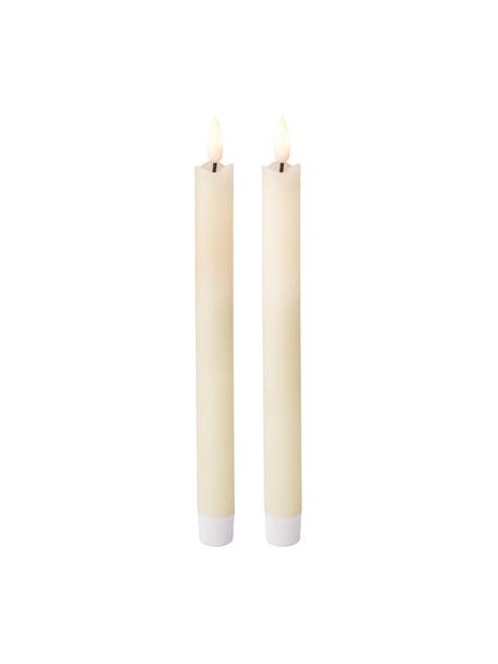 Stolní LED svíčky Bonna, 2 ks, Vosk, Krémově bílá, Ø 2 cm, V 24 cm