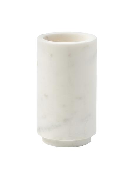 Marmeren tandenborstelbeker Simba, Marmer, Wit, gemarmerd, Ø 8 x H 14 cm