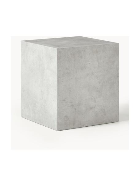 Odkládací stolek v betonovém vzhledu Lesley, Dřevovláknitá deska střední hustoty (MDF) potažená melaminovou fólií, Šedý betonový vzhled, matný, Š 45 cm, V 50 cm