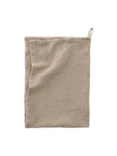 Waffelpiqué-Geschirrtuch Mona aus Baumwolle, 2 Stück, 100 % Baumwolle, Beige, B 50 x L 70 cm