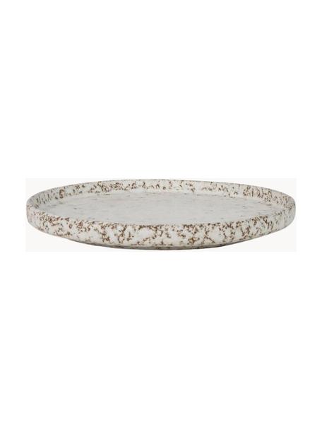 Frühstücksteller Salt mit reaktiver Glasur, 6 Stück, Steingut, glasiert, Off White, Braun, Ø 20 x H 2 cm