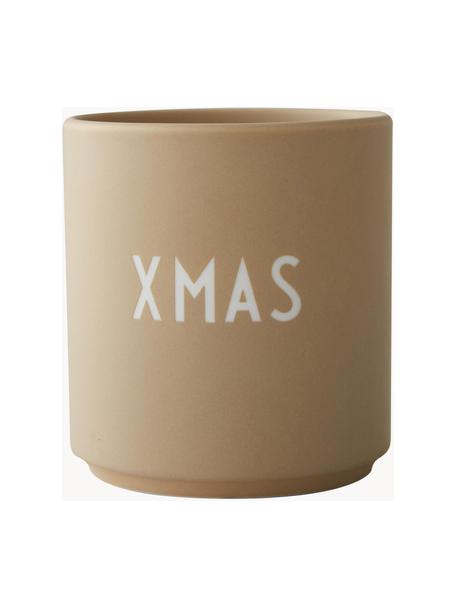 Tazza di design con scritte beige Favorite XMAS, Fine Bone China (porcellana)
Fine bone china è una porcellana a pasta morbida particolarmente caratterizzata dalla sua lucentezza radiosa e traslucida, Beige, bianco, Ø 8 x Alt. 9 cm, 250 ml