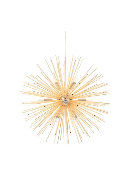 Grote design hanglamp Soleil, Baldakijn: gecoat metaal, Messingkleurig, Ø 72 cm