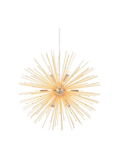 Lampada a sospensione di design Soleil, Struttura: metallo rivestito, Baldacchino: metallo rivestito, Ottonato, Ø 72 cm