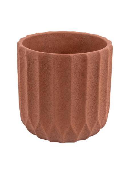 Portavaso in ceramica Stripes, Ceramica, Marrone, Ø 15 x Alt. 15 cm