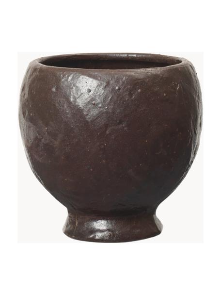 Taza de terracota Doro, Terracota esmaltada, Marrón oscuro, Ø 9 x Al 9 cm, 300 ml