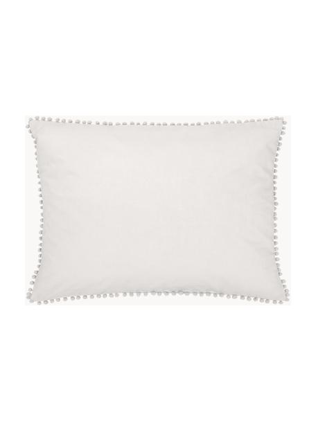 Taie d'oreiller percale de coton Bommy, 2 pièces, Gris, larg. 50 x long. 70 cm