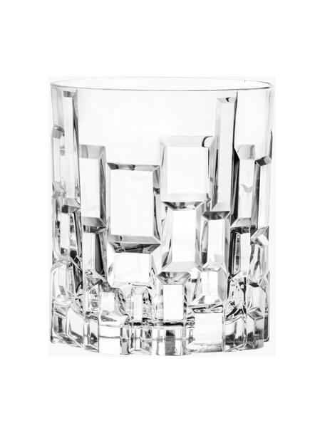 Kristallen glazen Etna met reliëf, 6 stuks, Kristalglas, Transparant, Ø 8 x H 9 cm, 320 ml