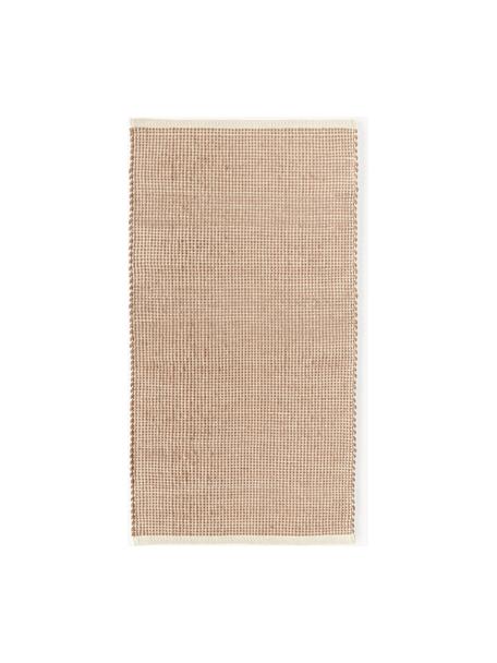 Tapis en laine tissé main Amaro, 67 % laine (certifiée RWS), 33 % coton

Les tapis en laine peuvent perdre des fibres lors des premières semaines et des peluches peuvent se former, ce phénomène est naturel et diminue à mesure de votre usage et du temps, Brun clair, beige clair, Larg. 80 x long. 150 cm (taille XS)