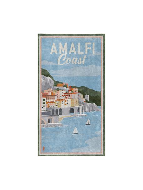 Telo mare Amalfi, Stampa: 100% velours, Multicolore, Larg. 90 x Lung. 170 cm