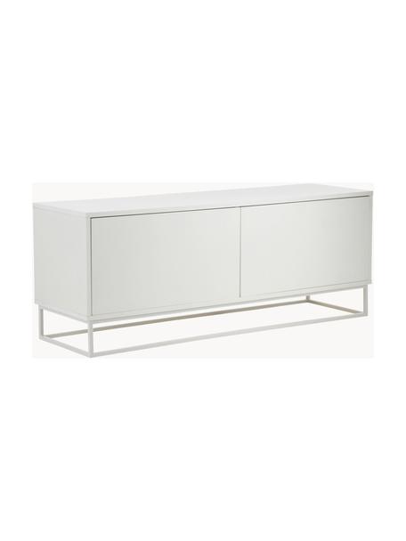 Mueble TV Lyckeby, Estructura: tablero de fibras de dens, Patas: metal con pintura en polv, Blanco, An 140 x Al 54 cm