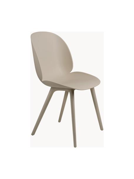 Sedia da interno ed esterno Beetle, Plastica, Beige chiaro opaco, Larg. 56 x Prof. 58 cm