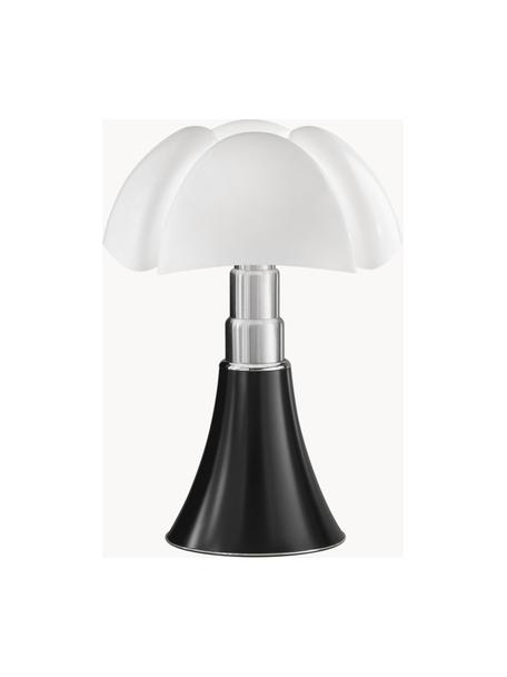 Große dimmbare LED-Tischlampe Pipistrello, höhenverstellbar, Schwarz, matt, Ø 40 x H  50 - 62 cm