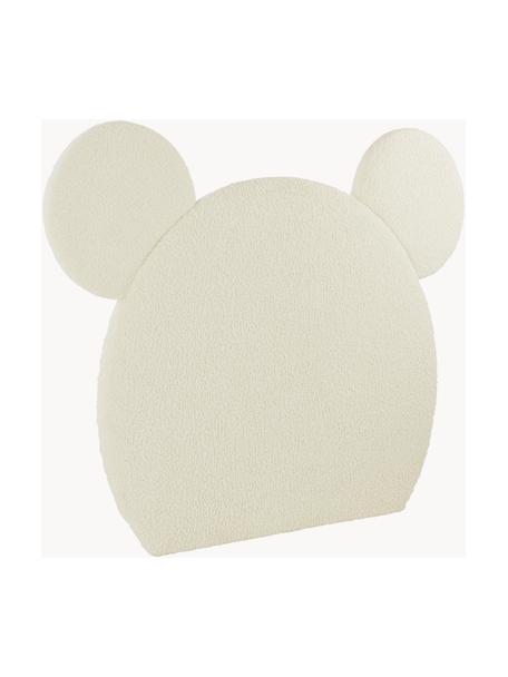 Teddy-Kopfteil Mikke, Polyester, Sperrholz und Schaumstoff, Weiß, B 147 x H 115 cm