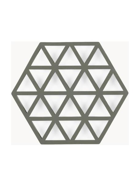 Podkładka z silikonu Triangle, Silikon, Oliwkowy zielony, S 14 x D 16 cm