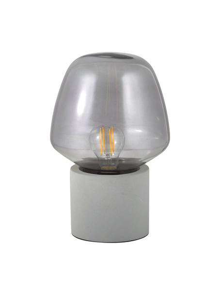 Malá stolová lampa s betónovým podstavcom Christina, Betónová sivá, sivá, Ø 20 x V 30 cm