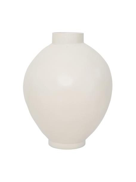 Ručně vyrobená váza z kameniny Hush, Kamenina, Matná bílá, Ø 27 cm, V 36 cm