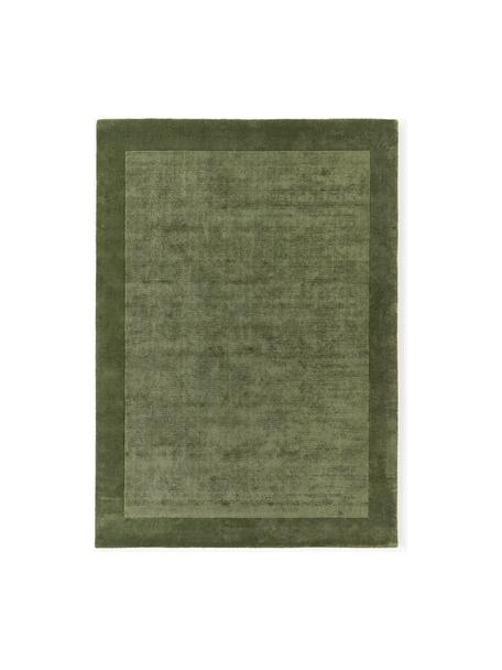 Tapis à poils ras Kari, 100 % polyester, certifié GRS, Tons verts, larg. 300 x long. 400 cm (taille XL)