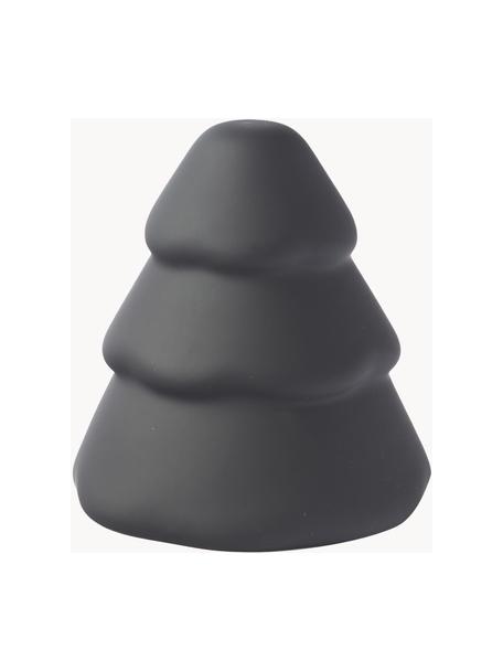 Dekorativní vánoční stromeček Snowy, Keramika, Matná černá, Ø 10 cm, V 10 cm