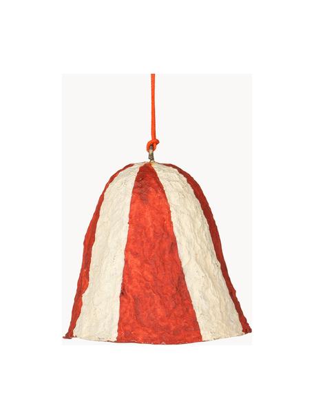 Ciondoli per albero di Natale Pulp 4 pz, Polpa di cotone, Rosso, bianco latte, Ø 6 x Alt. 6 cm