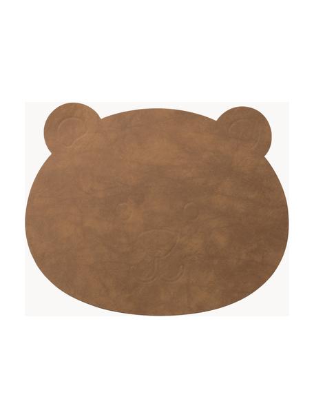 Leder-Tischset Bear, 80% recyceltes Leder und 20% Naturkautschuk, Braun, B 38 x L 30 cm