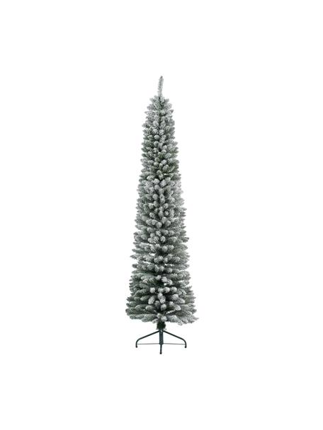 Albero di Natale artificiale Pencil, alt. 210 cm, Plastica (PVC), Verde, bianco, Ø 60 x Alt. 210 cm