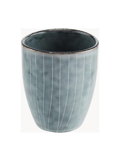 Handgemaakt espressokopje Nordic Sea, 6 stuks, Keramiek, Grijsblauw, Ø 7 x H 8 cm, 100 ml