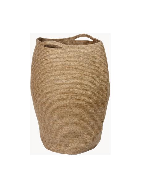 Panier à linge en jute Bromley, Jute, Beige, larg. 38 x haut. 63cm