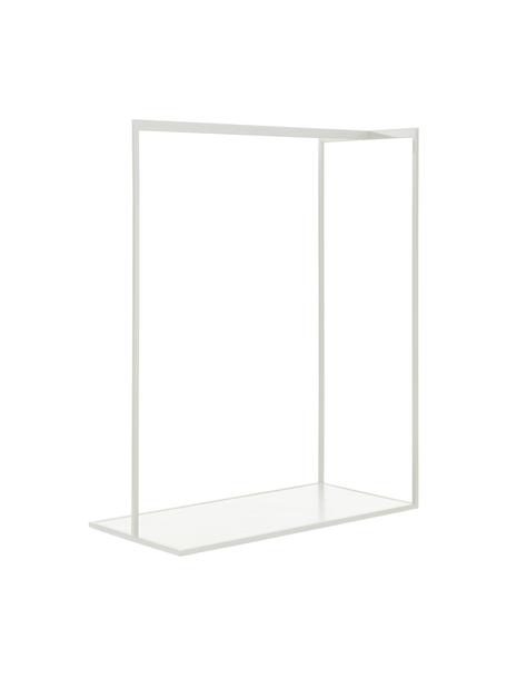 Otwarta szafa o wyglądzie marmuru Pacey, Stelaż: metal malowany proszkowo, Biały, marmurowy, S 120 x W 152 cm